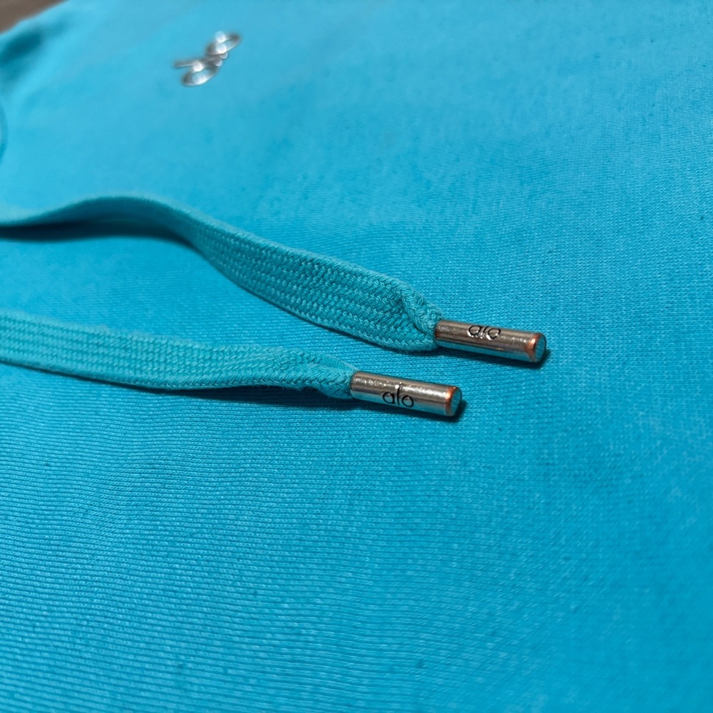 ALO Yoga Woman’s Oversized Blue Pullover Hoodie Size M - Picture 6 of 9